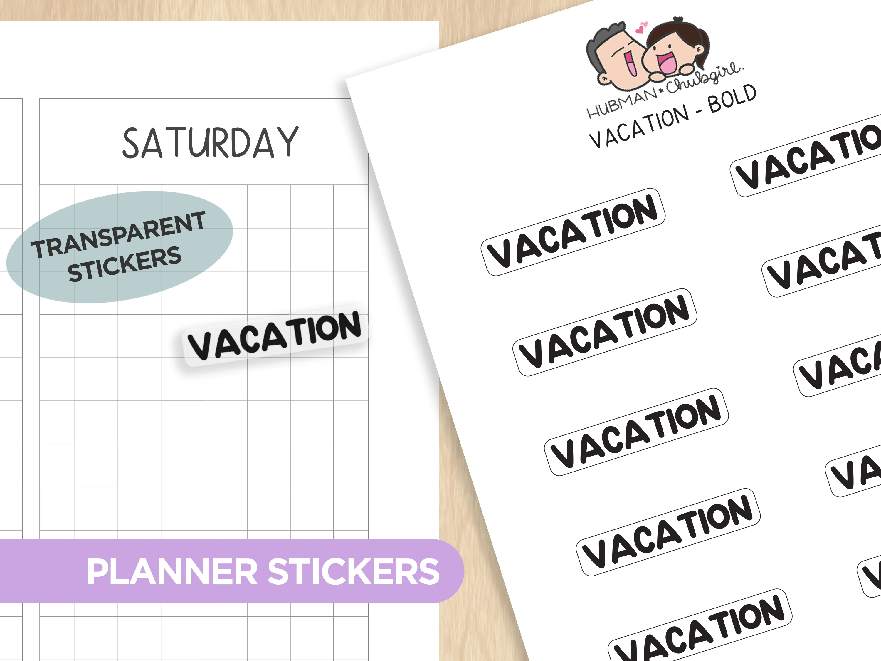 Text Planner Stickers Set (Bold Font) - Image 19